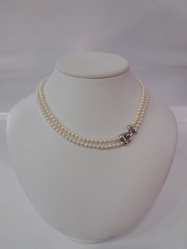  Collana Oro Bianco, Perle Donna MiKiKo  MC1170O4FCI045